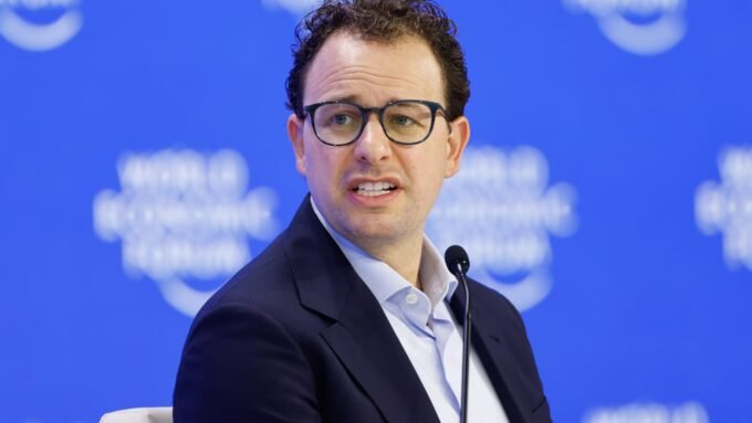Dario Amodei, co-founder and CEO of Anthropic, speaking at the World Economic Forum in Davos.