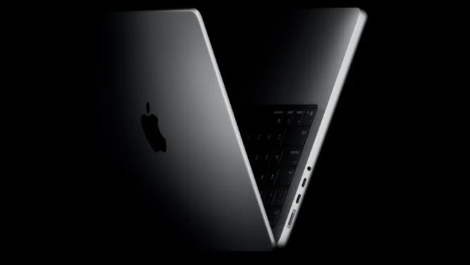An Apple MacBook Pro laptop, possibly hinting at the upcoming touchscreen MacBook Ultra