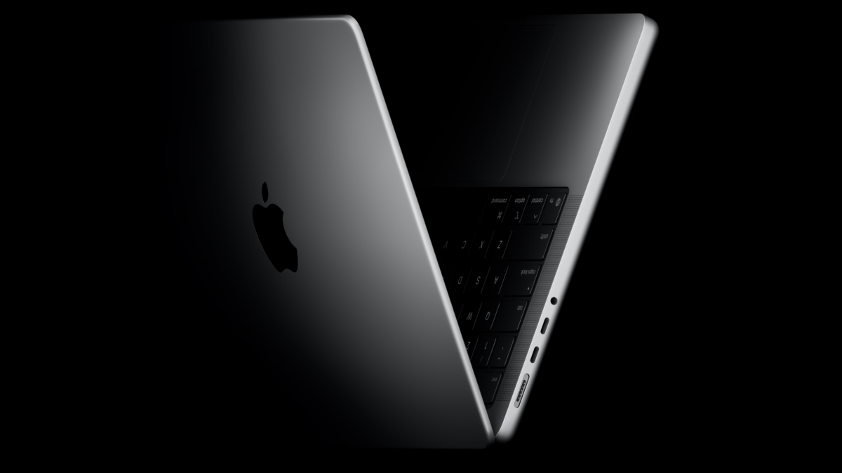 An Apple MacBook Pro laptop, possibly hinting at the upcoming touchscreen MacBook Ultra