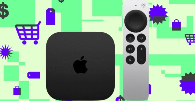 The new Apple TV 4K streaming box with its remote