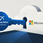 Illustration of a lock and cloud, symbolizing cloud security breach, with ConnectWise and Microsoft 365 logos.