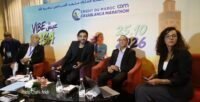 Vidéo promotionnelle du Crédit du Maroc Casablanca Marathon 2026, présentant des coureurs et l'ambiance de la course dans les rues de Casablanca.