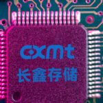 Overview of Changxin Memory Technologies (CXMT) facilities in Qingdao, China, highlighting its growing global DRAM market share and advanced R&D.
