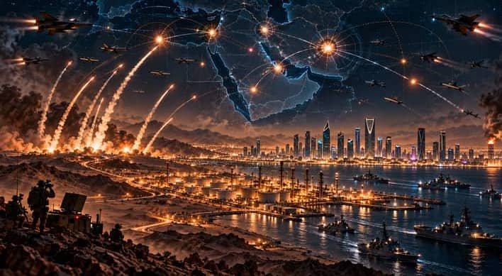 صورة توضيحية للتوترات العسكرية في منطقة الشرق الأوسط