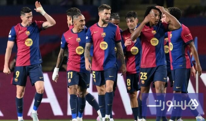 لاعبو برشلونة في لحظة تأمل بعد خسارة الكلاسيكو.