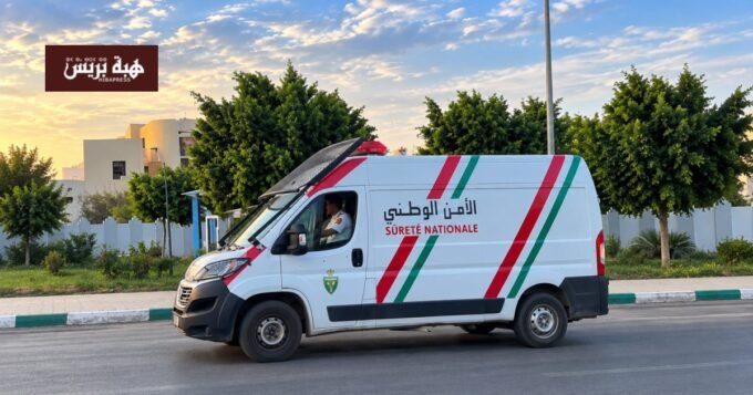 صورة لسيارة شرطة أو عناصر أمنية في مدينة جرسيف
