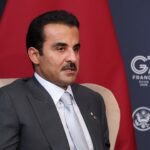 أمير قطر يؤكد صمود البلاد في وجه التحديات الإقليمية الاستثنائية 6 الشيخ تميم بن حمد آل ثاني أمير قطر والرئيس الأمريكي دونالد ترامب في اجتماع ثنائي على هامش قمة مجموعة السبع.