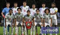 فرحة لاعبي منتخب المغرب لأقل من 17 سنة بعد تسجيل هدف في مرمى الغابون خلال مباراة ودية بمركب محمد السادس.