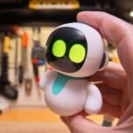 Eiliko robot toy charging via USB-C, illustrating the digital pet at the center of a major data privacy scandal.