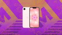 Apple iPhone 17e smartphone displayed with T-Mobile branding, illustrating a free device offer.