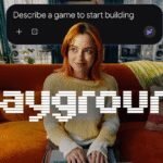 Screenshots of quirky video games generated using Google's AI Playground.