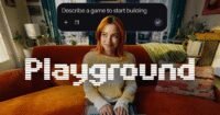 Screenshots of quirky video games generated using Google's AI Playground.