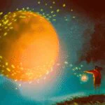 Woman walking towards a sunrise, symbolizing hope after loss.