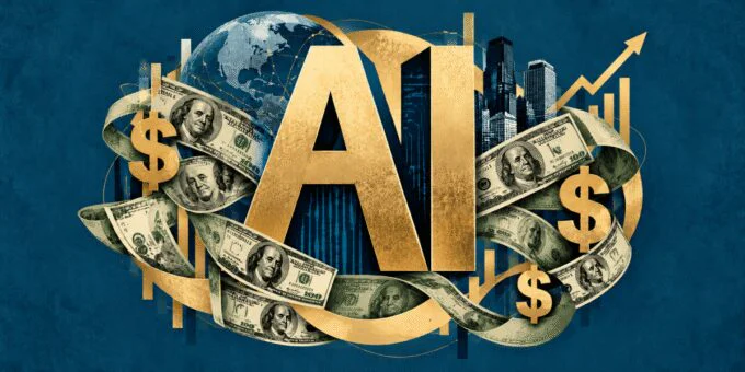 An AI-generated image depicting the integration of artificial intelligence into insurance technology, symbolizing the Guidewire and Hyperexponential acquisition.