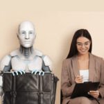 L'IA au Maroc : Amplifier le Capital Humain, Non Sacrifier les Talents 8 Illustration d'une collaboration harmonieuse entre l'humain et l'intelligence artificielle, symbolisant l'amplification des capacités.