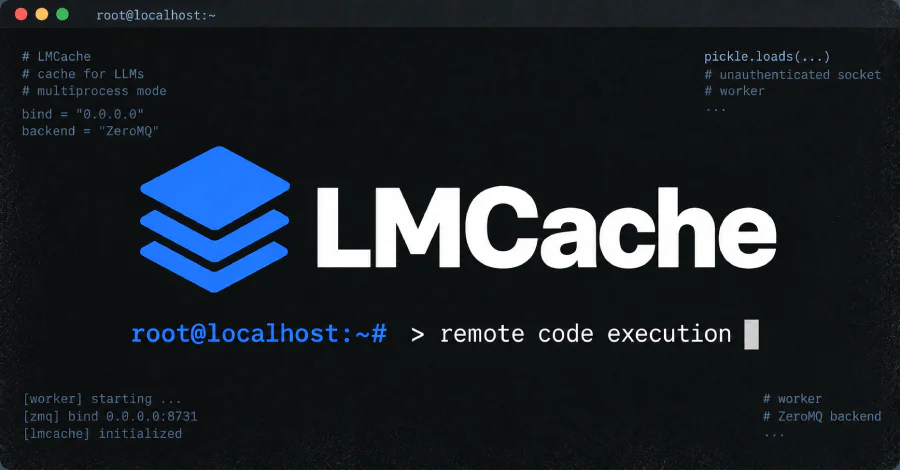 LMCache Under Siege: Critical Unpatched Flaw Exposes LLM Servers to Remote Code Execution 3 Illustration of a padlock over a server rack, symbolizing a critical cybersecurity vulnerability in LMCache affecting LLM servers.