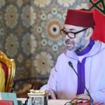 Sa Majesté le Roi Mohammed VI présidant le Conseil des ministres au Palais Royal de Rabat, en présence de Son Altesse Royale le Prince Héritier Moulay El Hassan.