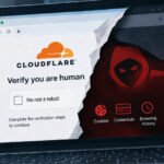 Illustration of a lock and a cloud icon, symbolizing compromised Cloudflare security and data theft.