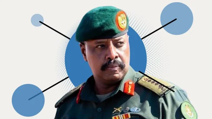 Portrait du chef d'état-major des armées ougandaises, Muhoozi Kainerugaba, symbolisant son influence croissante.