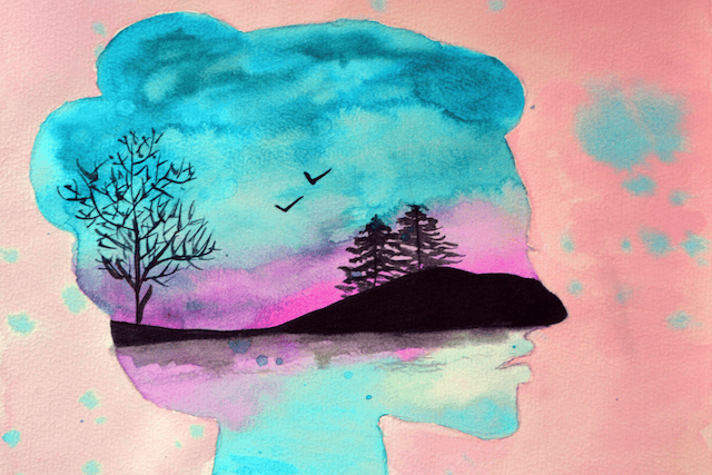 A person meditating or practicing mindfulness, with a calm expression, symbolizing control over anxiety and nervous system regulation.