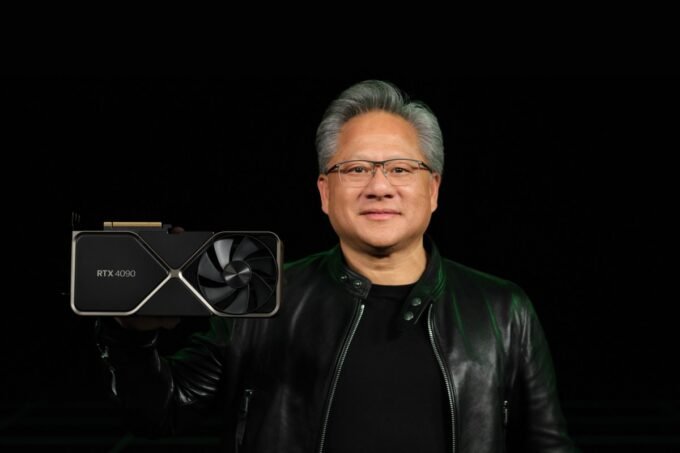Nvidia CEO Jensen Huang in a business setting