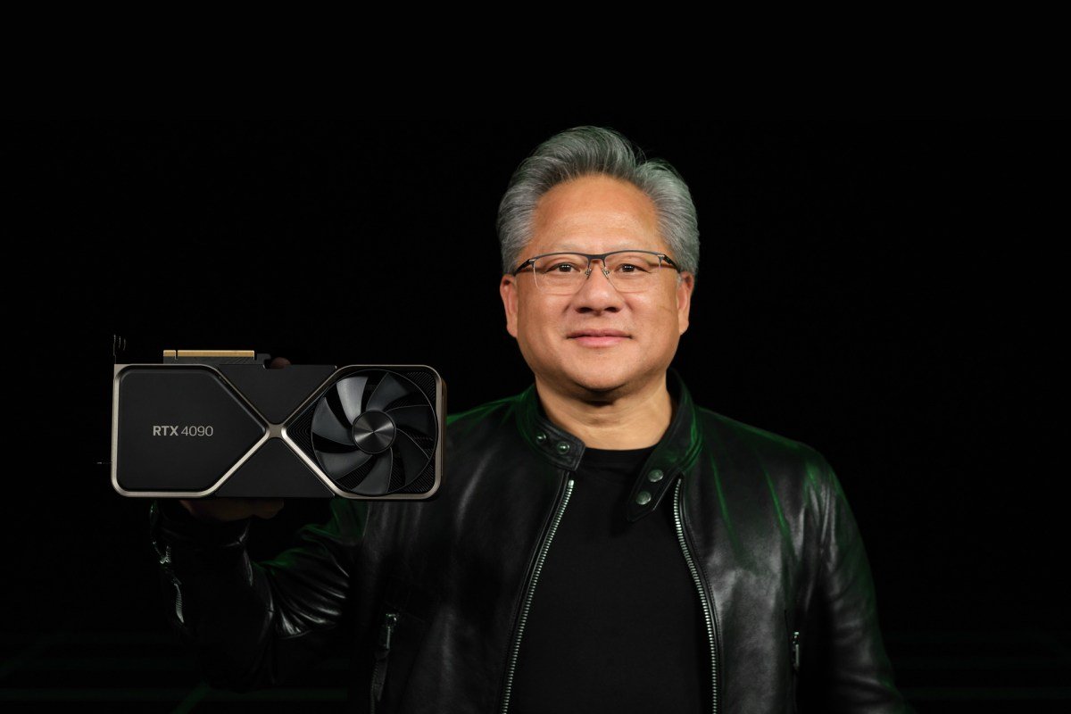 Nvidia CEO Jensen Huang in a business setting