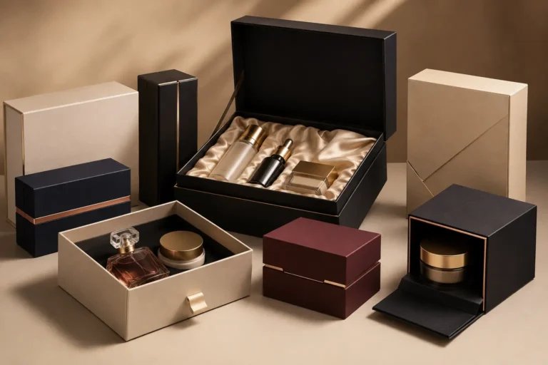 Un emballage de produit réutilisé comme vase, symbolisant la prolongation de la vie du packaging au-delà de sa fonction première.