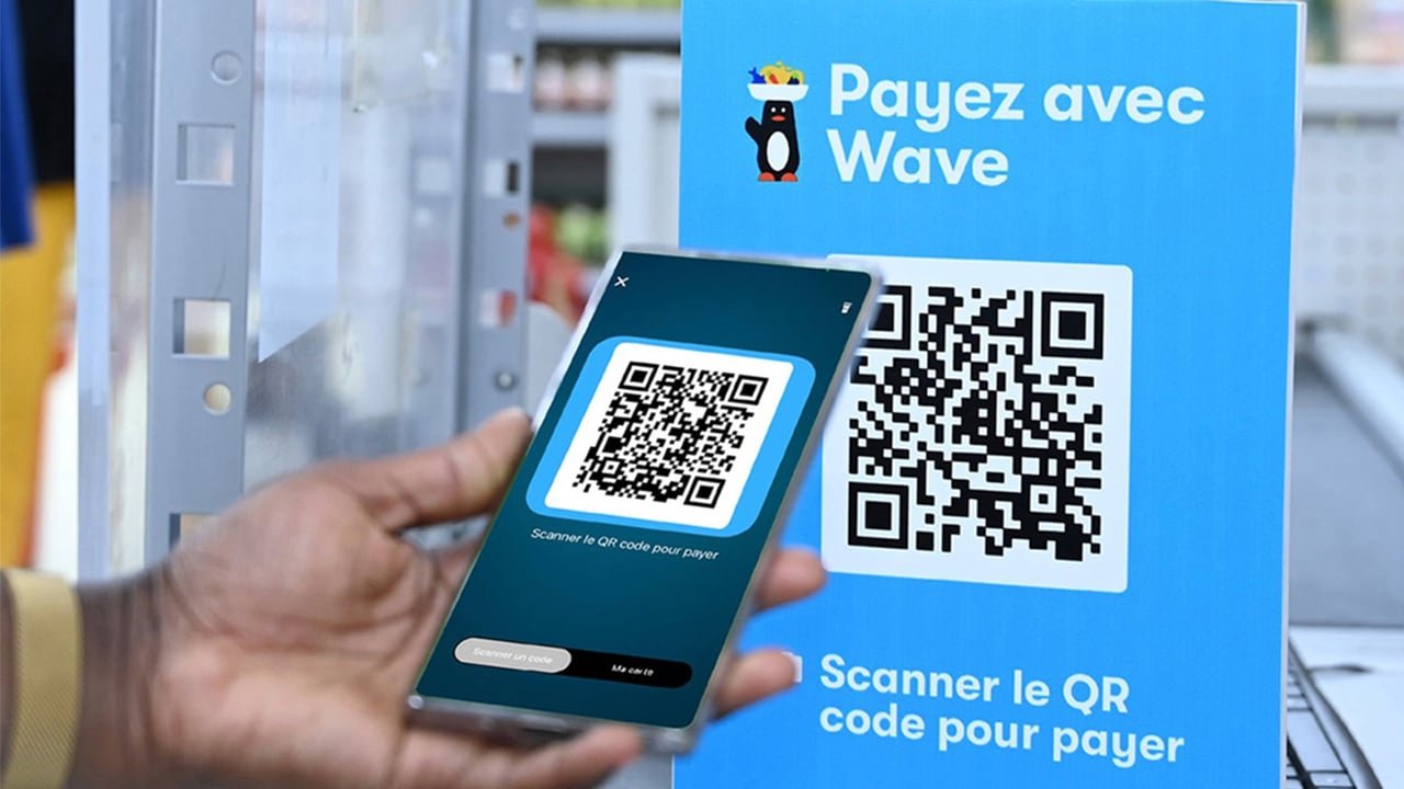 Représentation visuelle de la fintech Wave rejoignant la plateforme de la BCEAO pour l'interopérabilité des paiements en Afrique de l'Ouest.