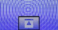 An abstract digital representation of PHP code, symbolizing critical vulnerabilities and web security threats.