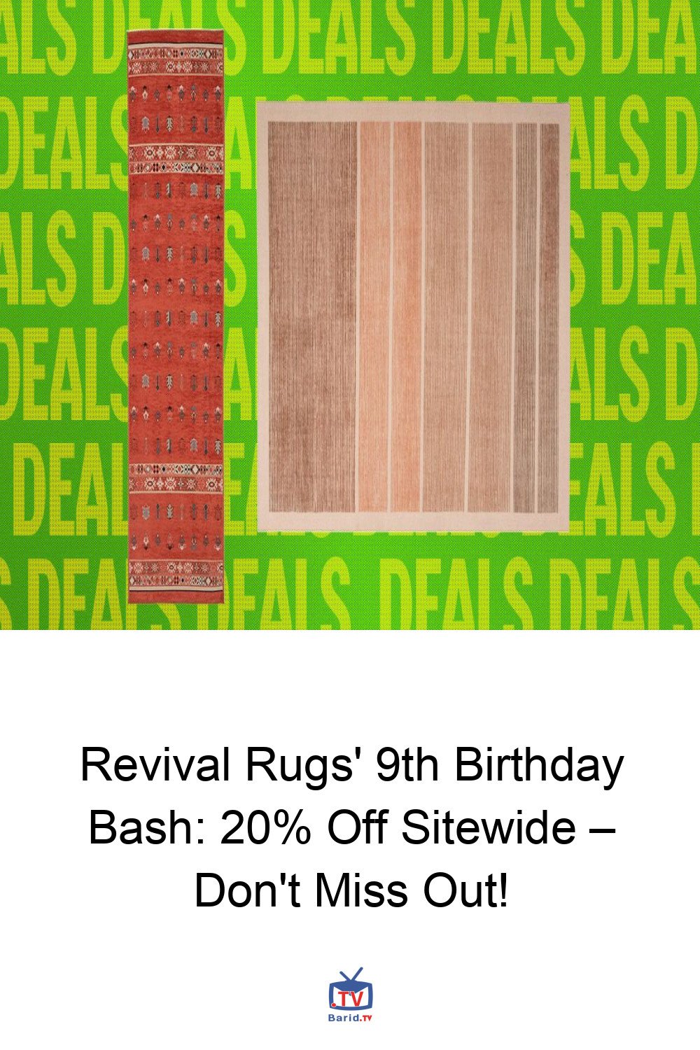 Revival Rugs' 9th Birthday Bash: 20% Off Sitewide – Don't Miss Out! 4 Pinterest Hidden