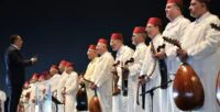 Cérémonie de lancement de La Lagune par Prestigia à Rabat Riviera Golf Living, avec des musiciens andalous marocains et internationaux sur scène.