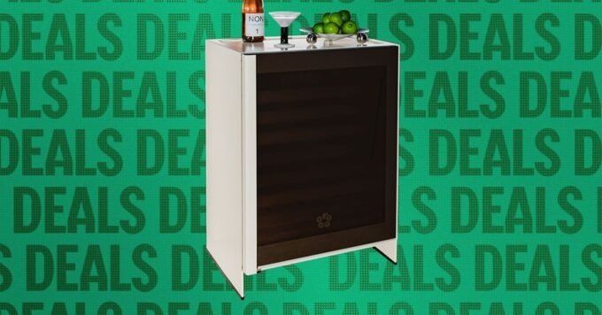 A Rocco Classic smart fridge in a retro-inspired setting, showcasing its design and smart features.