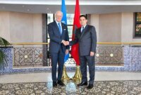 Le ministre des Affaires étrangères, Nasser Bourita, et l'envoyé personnel d'António Guterres pour le Sahara, Staffan de Mistura, en discussion à Rabat.