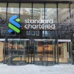 Standard Chartered building in Dubai, symbolizing institutional finance and digital asset innovation.