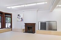 Thea Djordjadze's sculptural installation 'A well of night' at Sprüth Magers, showcasing interaction with neo-Renaissance architecture.