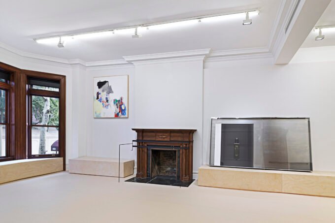 Thea Djordjadze's sculptural installation 'A well of night' at Sprüth Magers, showcasing interaction with neo-Renaissance architecture.