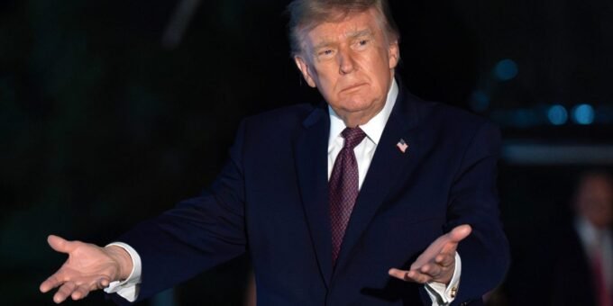 Trump's Pre-Midterm Payouts: From $5,000 Promises to $90 for Seniors 6 Former President Donald Trump speaking at a rally, with text overlay related to voter payments and economic policy.