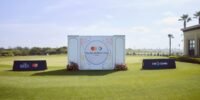 La golfeuse Georgia Hall et des représentants de CIH Bank et Mastercard lors de la World Elite Cup à El Jadida.